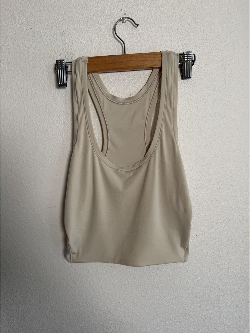 Lululemon Front Racerback Reversible Layered Tank Beige Taupe